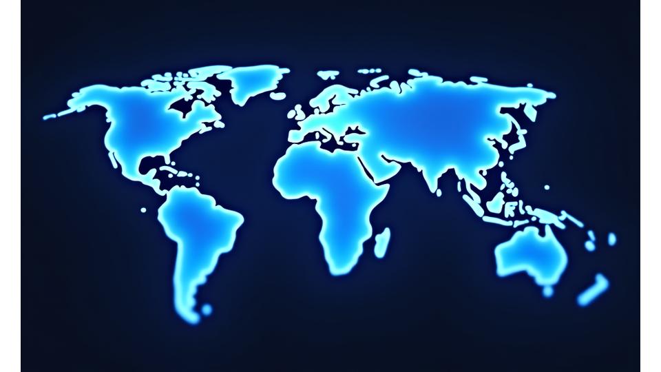 전 세계 지도를 배경으로 주요 파트너십 거점들이 연결된 시각화