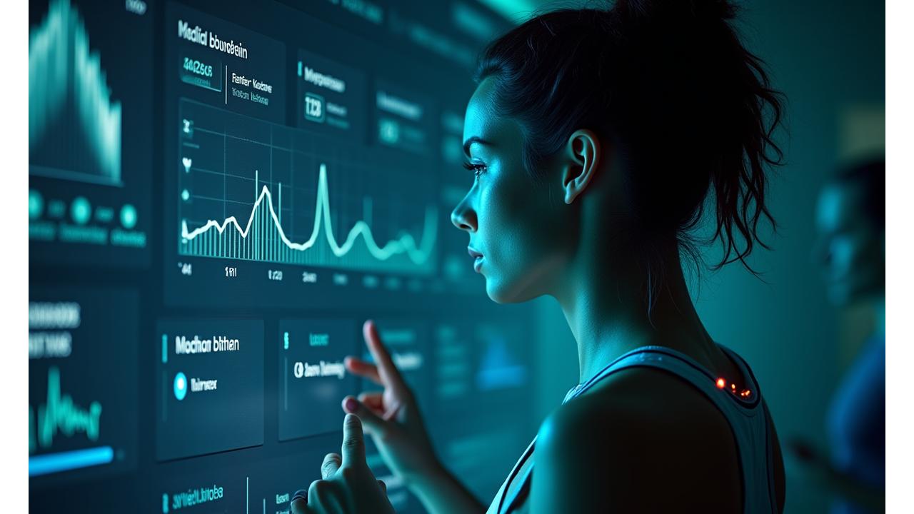 선수 멘탈 대시보드 인터페이스로 심리 상태와 집중도를 실시간으로 시각화하는 모습