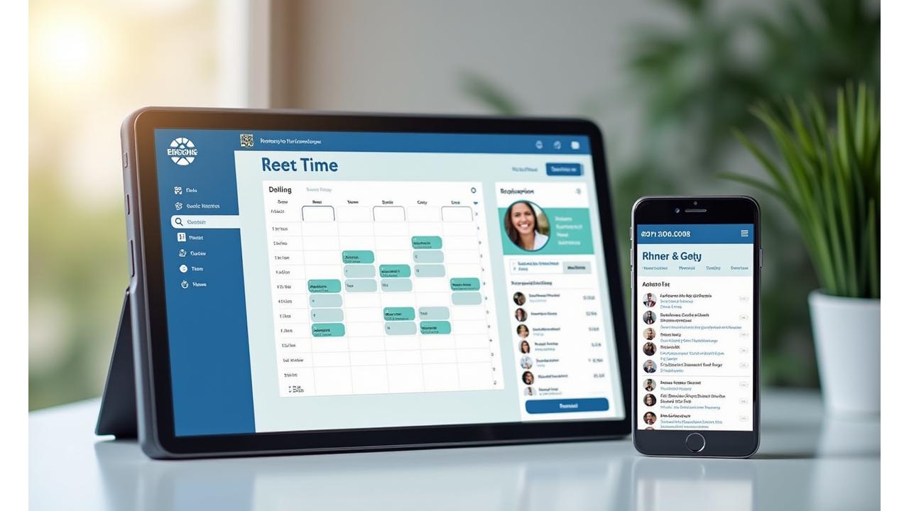 데스크톱과 모바일에서 상담 일정을 편리하게 예약할 수 있는 캘린더 인터페이스
