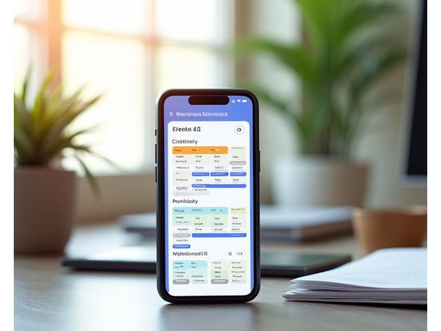 복잡한 스케줄이 깔끔하게 정리된 모바일 앱 화면