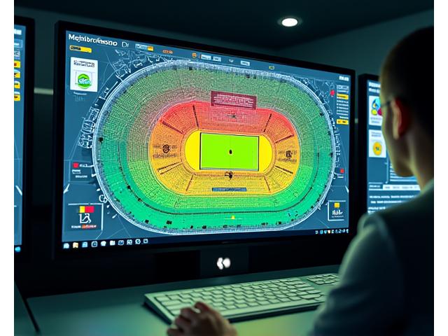 경기장 내 관중 동선을 나타내는 실시간 히트맵