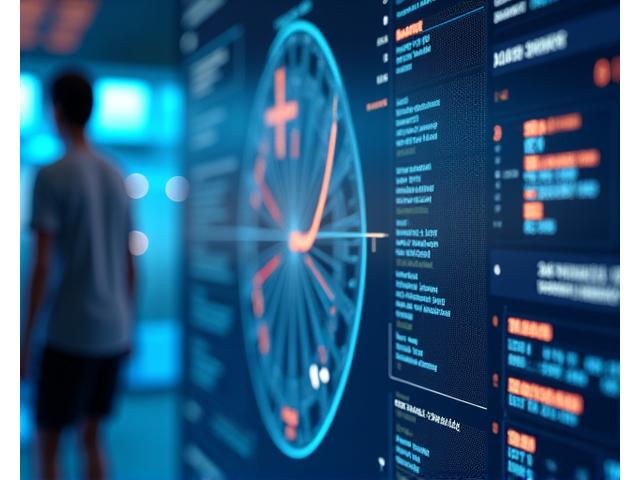 선수의 재능 평가 결과를 보여주는 레이더 차트 형태의 디지털 인터페이스 화면